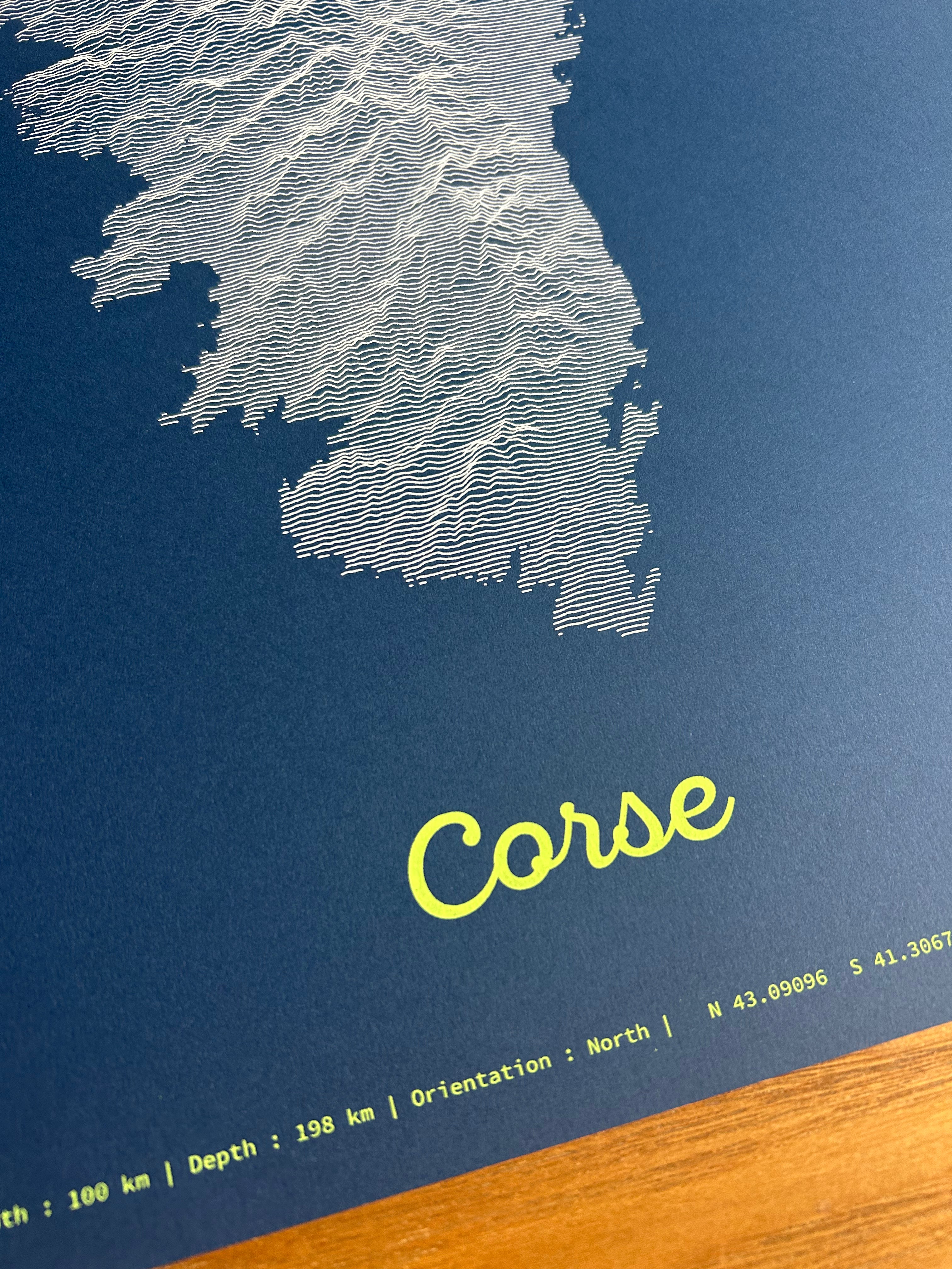 Sérigraphie de la Corse (série limitée)