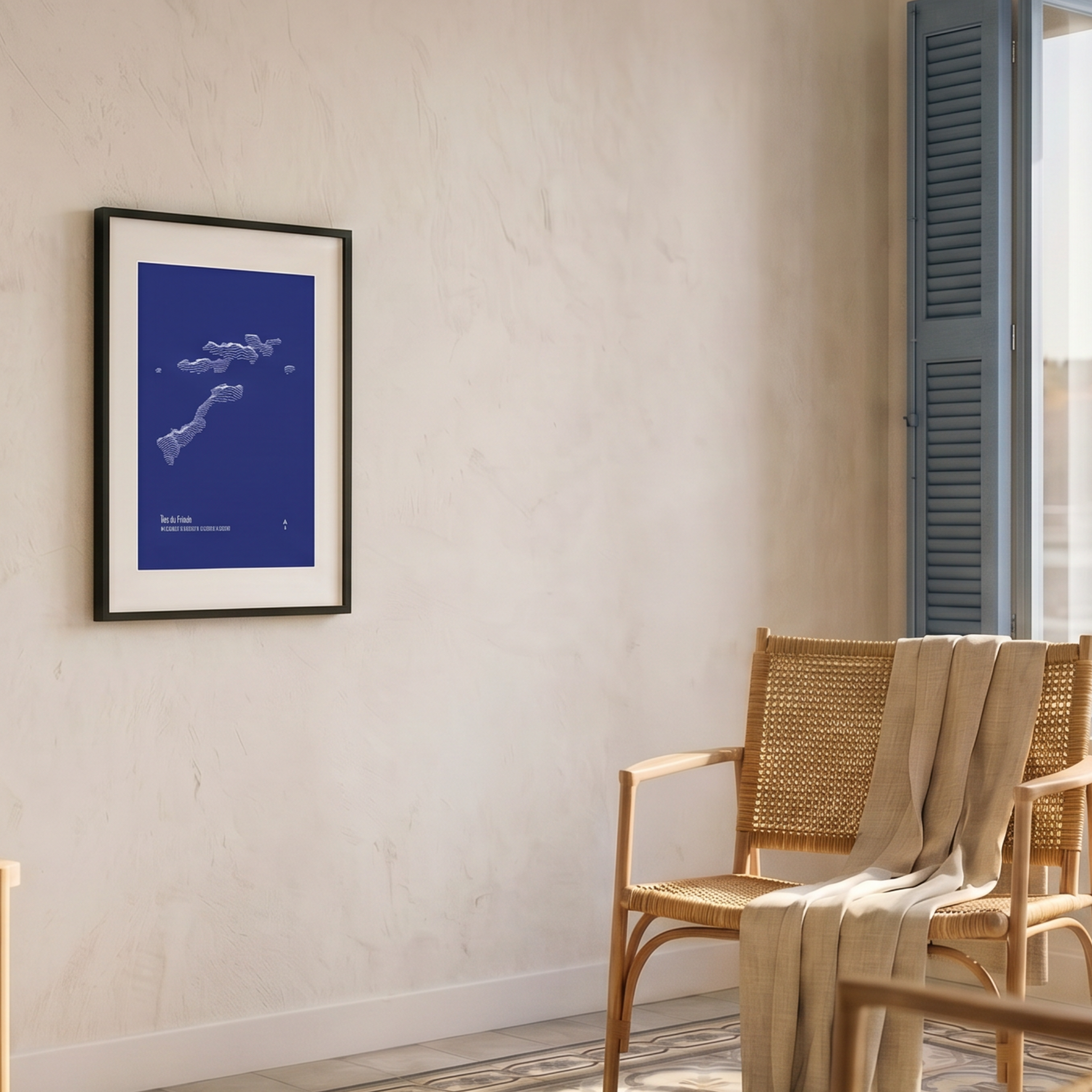 Illustration topographique des Îles du Frioule, détail archipel — Alta Ateliers
