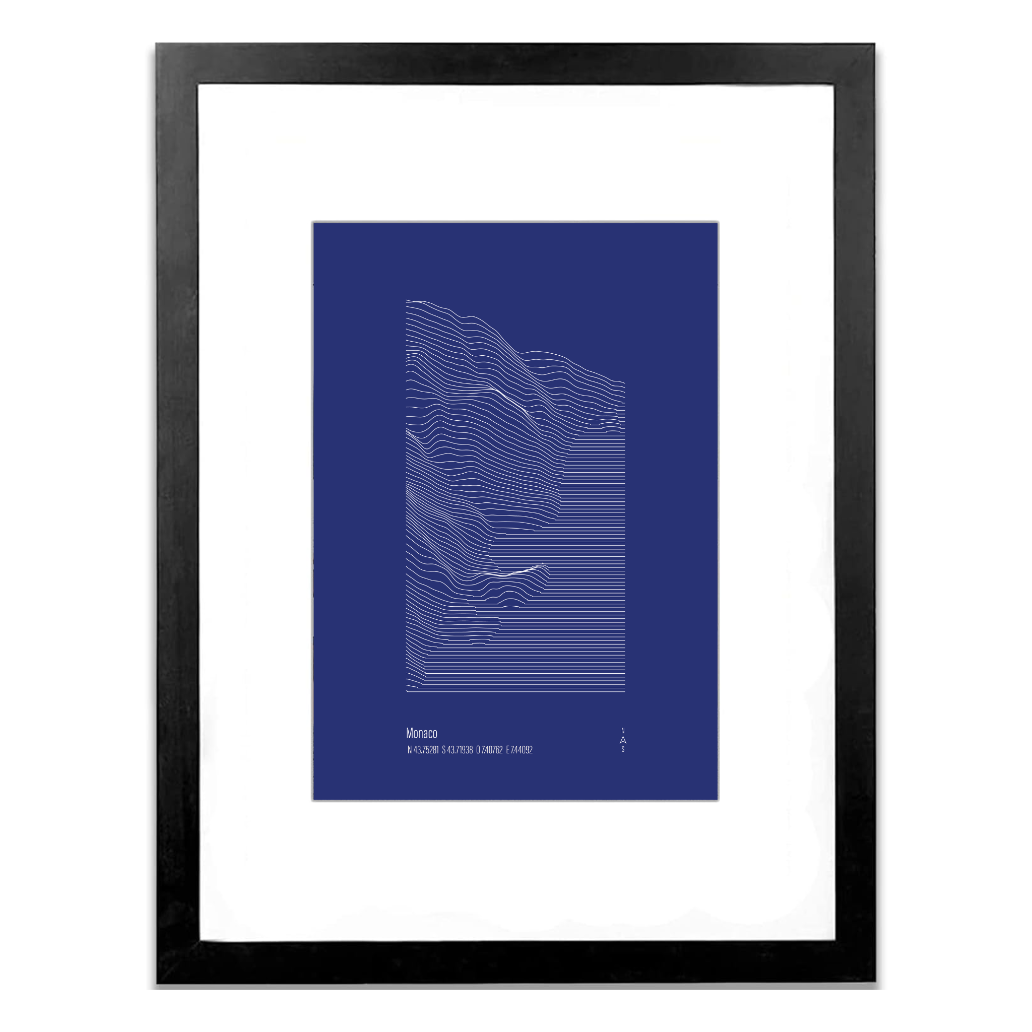 Illustration topographique de Monaco en relief — Alta Ateliers