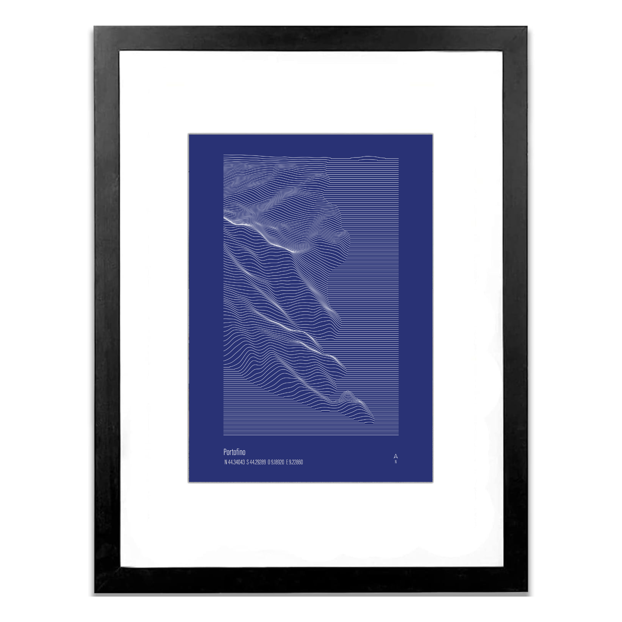 Illustration topographique de Portofino en relief — Alta Ateliers