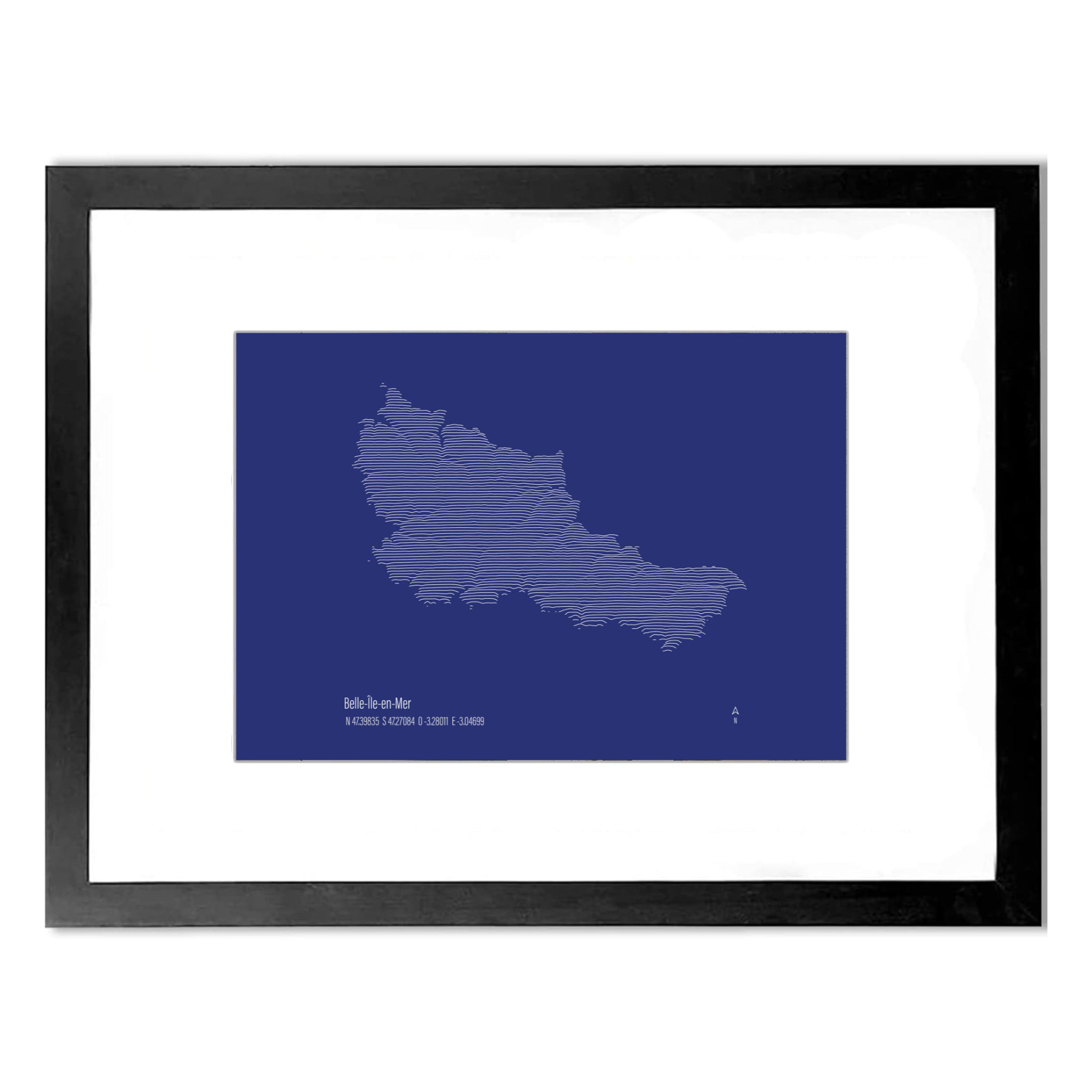 Illustration topographique de Belle-Île-en-Mer en relief — Alta Ateliers