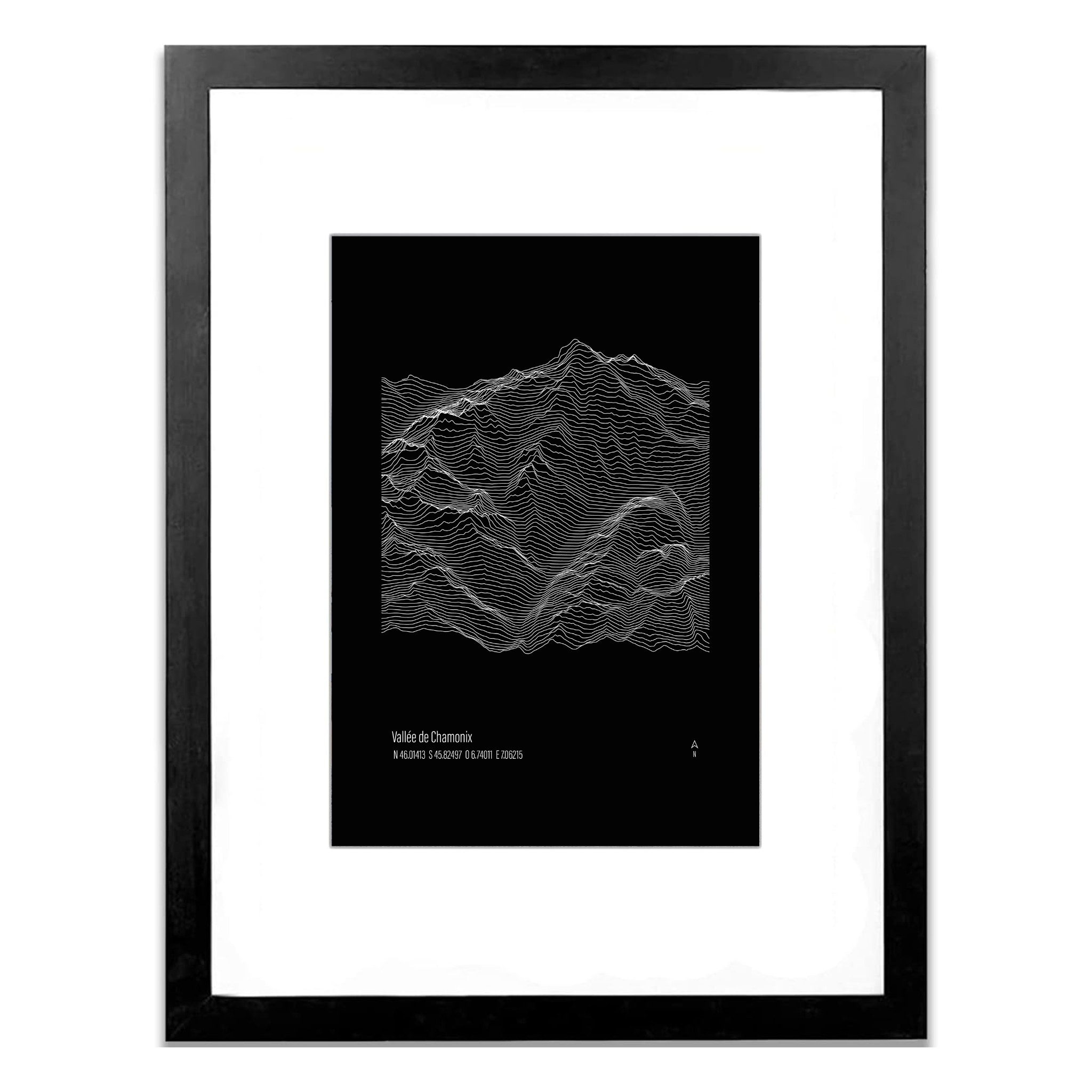 Illustration topographique de Chamonix en relief — Alta Ateliers