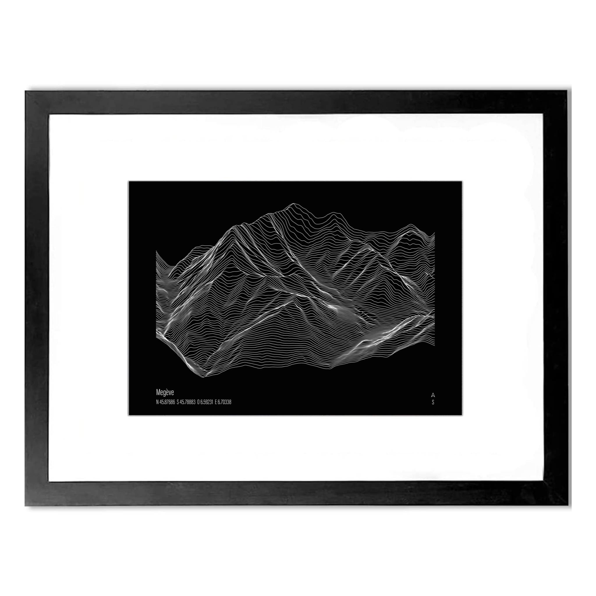 Illustration topographique de Megève en relief — Alta Ateliers