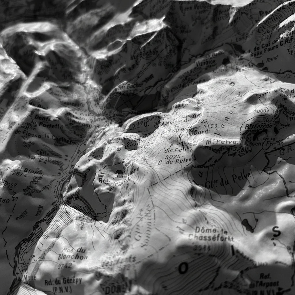 carte en relief de la vanoise